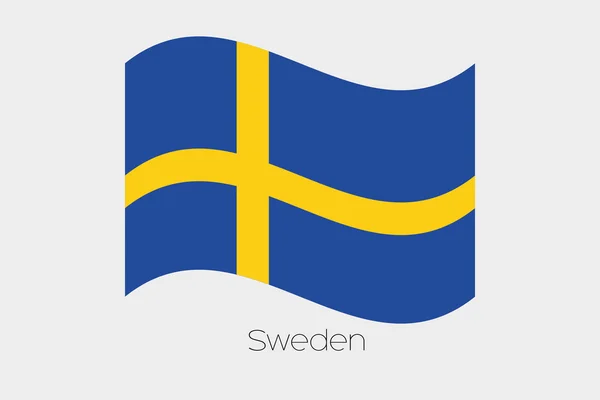 3D Wawing Freedom of the country of Sweden — стоковый вектор