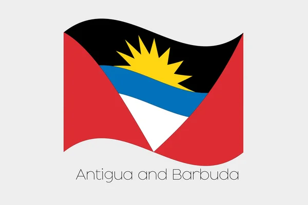 3D izometryczny flaga ilustracja państwa Antigua i Ba — Wektor stockowy