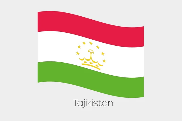 3D acenando bandeira ilustração do país do Tajiquistão —  Vetores de Stock