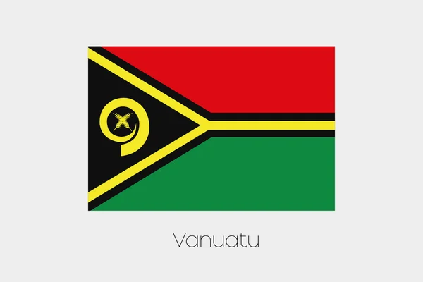 Illustration of the flag, with name, of the country of Vanuatu — Stock Vector