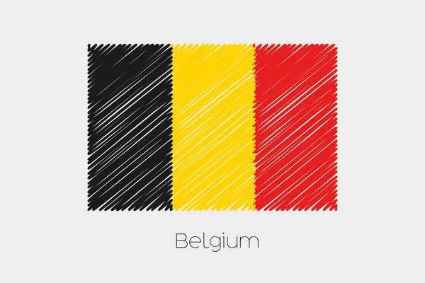 Szálasanyaggal jelző ábra az ország-Belgium — Stock Vector