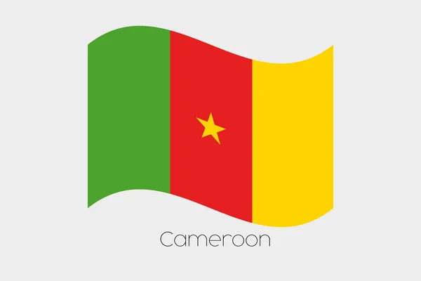 3D izometryczny flaga ilustracja kraju Kamerunu — Wektor stockowy