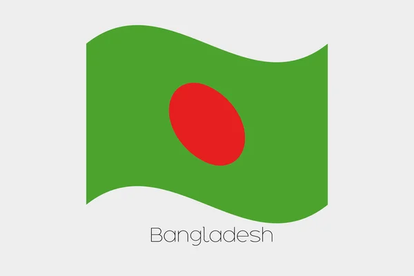 Ilustración de la bandera isométrica 3D del país de Bangladesh — Archivo Imágenes Vectoriales