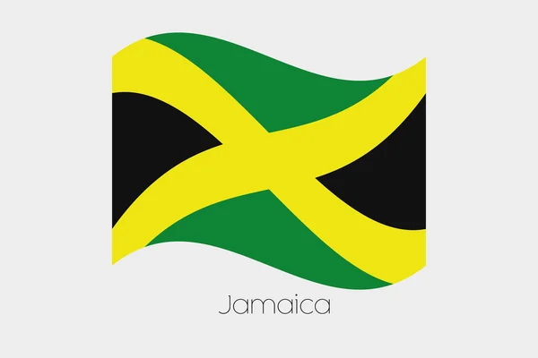 3D acenando bandeira ilustração do país da Jamaica — Vetor de Stock