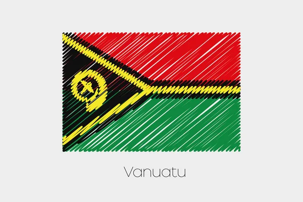 Scribbled Flag Illustration of the country of Vanuatu — Stock Vector