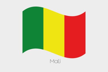 3D sallayarak bayrak çizimi Mali ülke