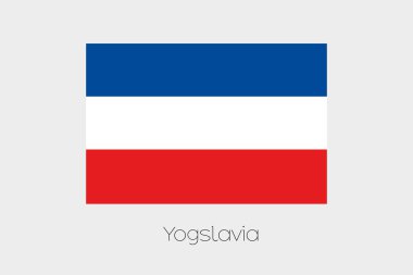 Yugoslavi ülkenin adı ile bayrak çizimi