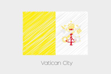 Vatikan ülke karalanmış bayrağı çizimi