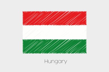 Macaristan ülke karalanmış bayrağı çizimi