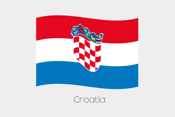 3D-s izometrikus jelző ábra az ország, Horvátország — Stock Vector