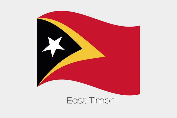 3D Isometric Flag Illustration of the country of  East Timor — Stock Vector