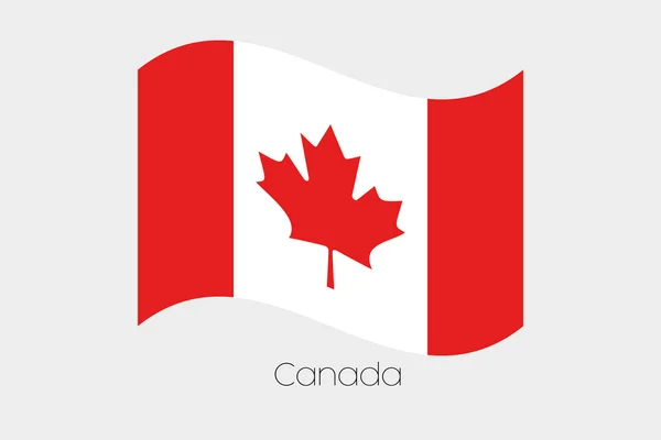 Bandeira Isométrica 3D Ilustração do país do Canadá —  Vetores de Stock