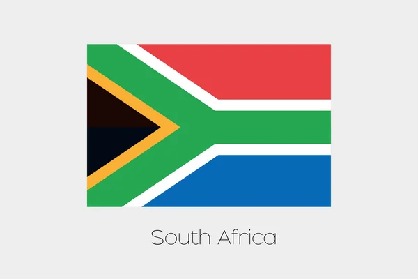 Ilustración de la bandera, con nombre, del país de Afr del Sur — Archivo Imágenes Vectoriales