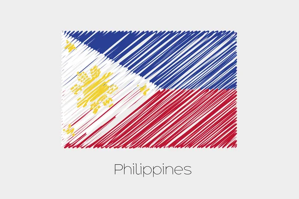 Scribbled Flag Illustration of the country of Philippines — Vector de stoc