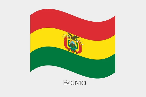Иллюстрация трехмерного изометрического флага Боливии — стоковый вектор