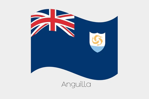 Bandeira Isométrica 3D Ilustração do país de Anguilla — Vetor de Stock