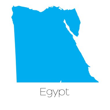 Mısır ülke adı ile mavi şekli