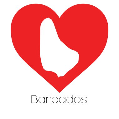 Şekli ile kalp resmi Barbados