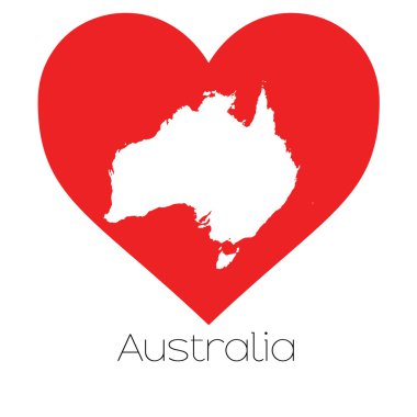 Şekli ile kalp resmi Avustralya