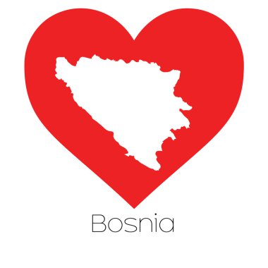 Şekli ile kalp resmi Bosna