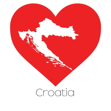 Şekli ile kalp resmi Hırvatistan