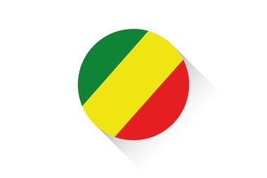 Kongo gölgesi ile yuvarlak bayrak