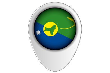 3D harita işaretçi bayrak çizimi Noel ülkesi