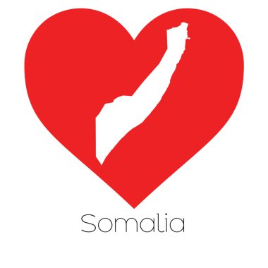 Somali illüstrasyon kalp şekli ile