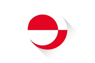 Grönland gölgesi ile yuvarlak bayrak