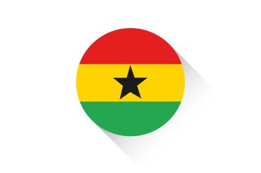 Gana gölgesi ile yuvarlak bayrak