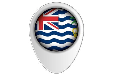 3D harita işaretçi bayrak çizimi İngiliz Indi ülke