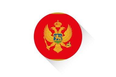 Gölge Karadağ ile yuvarlak bayrak