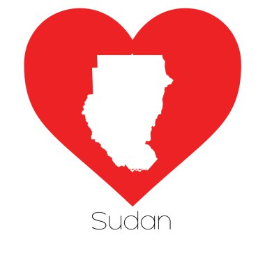 Şekli ile kalp resmi Sudan