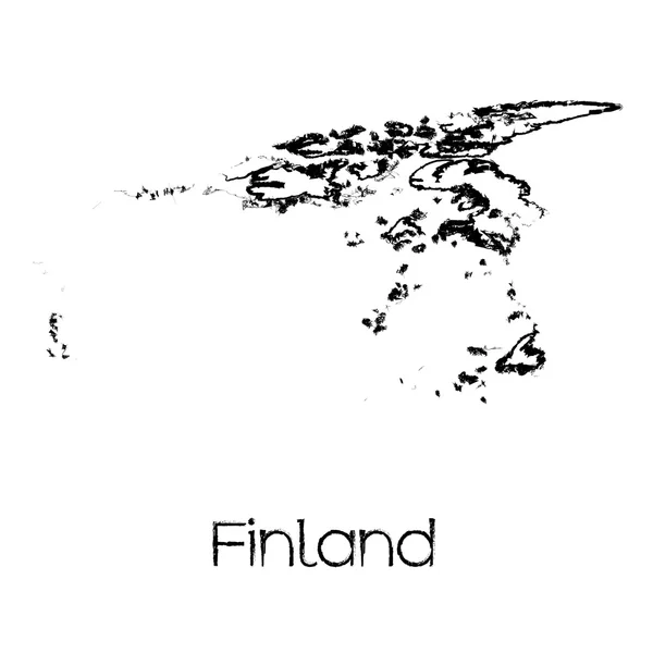 Scribbled Shape of the Country of Finland — Stock Photo, Image