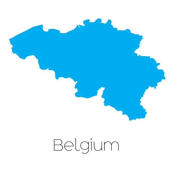 Blaue Form mit dem Namen des Landes Belgien — Stockfoto