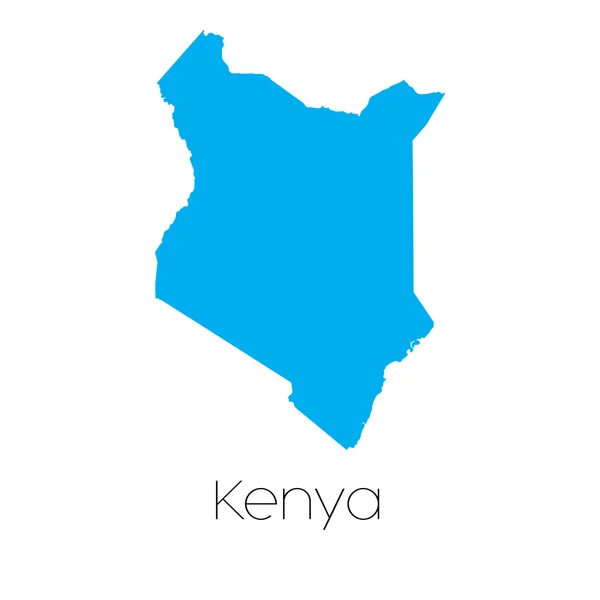 Синій фігури з назвою країни Кенії — стокове фото