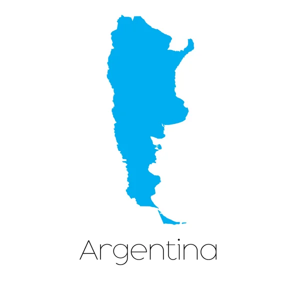 Blå form med namnet på landet i Argentina — Stockfoto