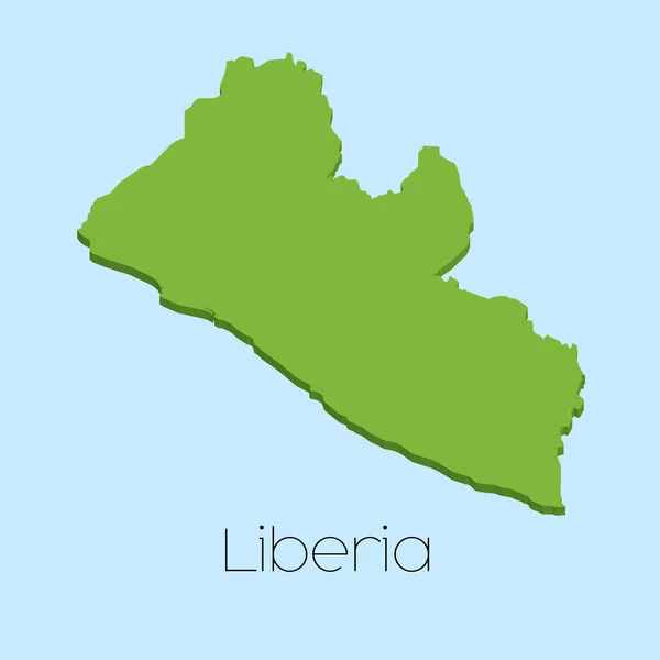 リベリアの青い水の背景に 3 d マップ — ストック写真