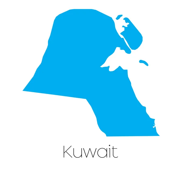 Синяя форма с названием страны Кувайт — стоковое фото