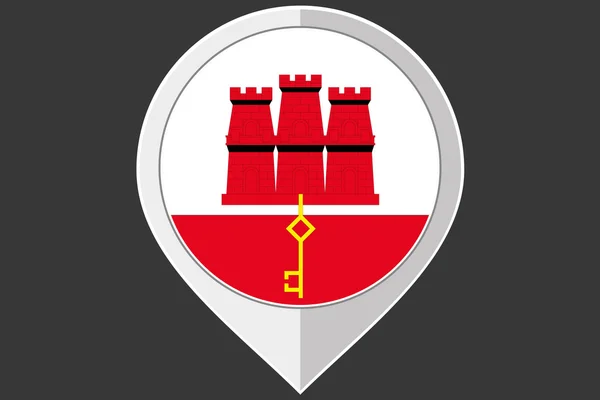 Puntero con la bandera de Gibraltar — Foto de Stock