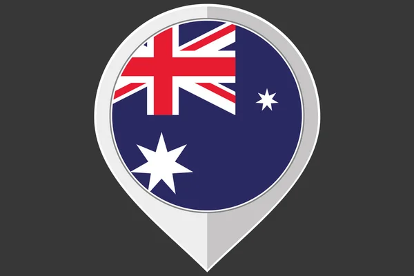 Указатель с флагом Австралии — стоковое фото