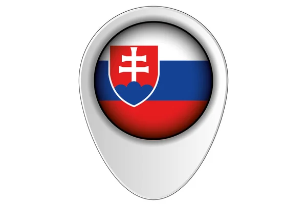 3D karta pekaren flagga Illustration av landet av Slovakien — Stockfoto