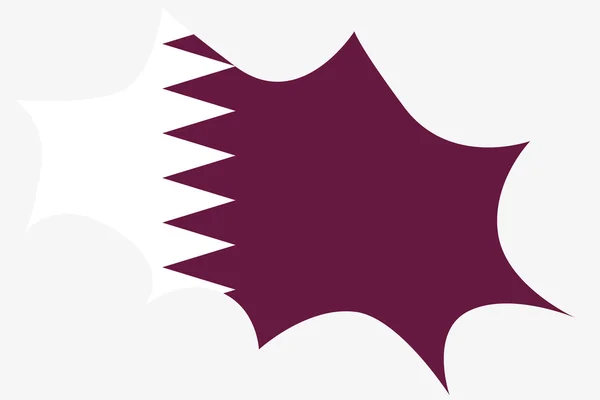 Explosion wit the flag of Qatar — Stock Photo, Image