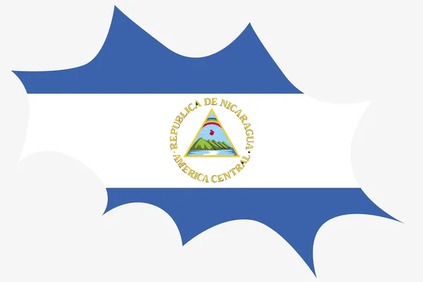Výbuch vtip Vlajka Nikaraguy — Stock fotografie