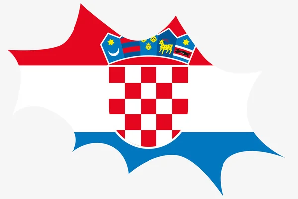 Explosion wit the flag of Croatia — Stock Photo, Image