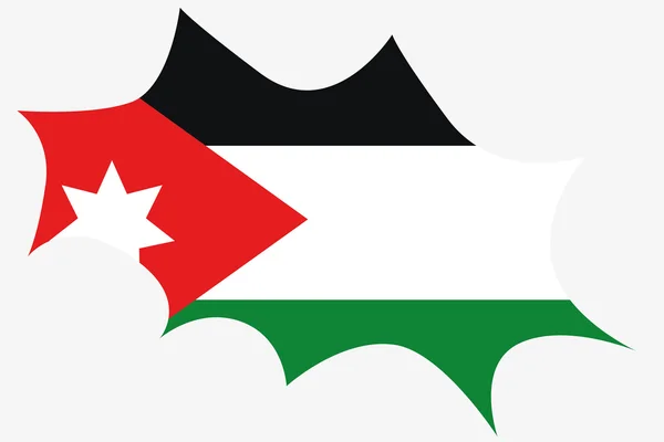 Explosion wit the flag of Jordan — Stock Photo, Image