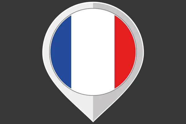 Aanwijzer met de vlag van Frankrijk — Stockfoto