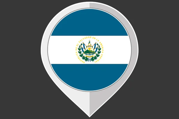 Aanwijzer met de vlag van El Salvador — Stockfoto