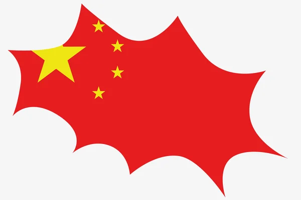 Explosion wit the flag of China — Stock Photo, Image