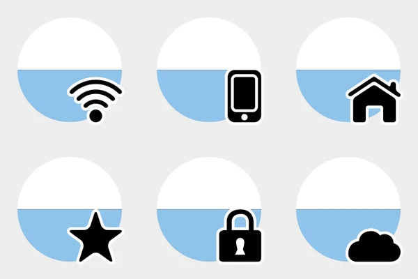 San Marino bayrağı ile Web Icon Set — Stok fotoğraf